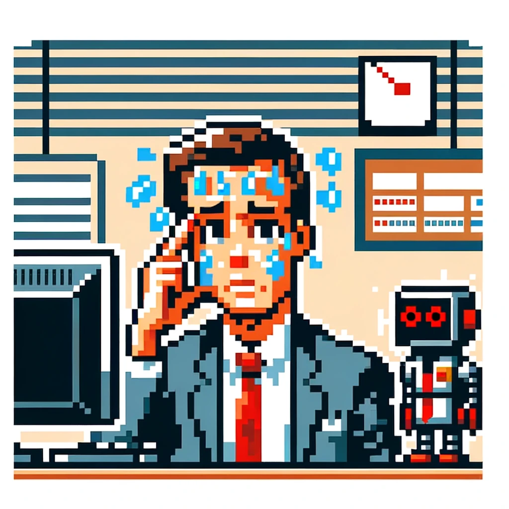 AI and leadership illustration showing technology integration